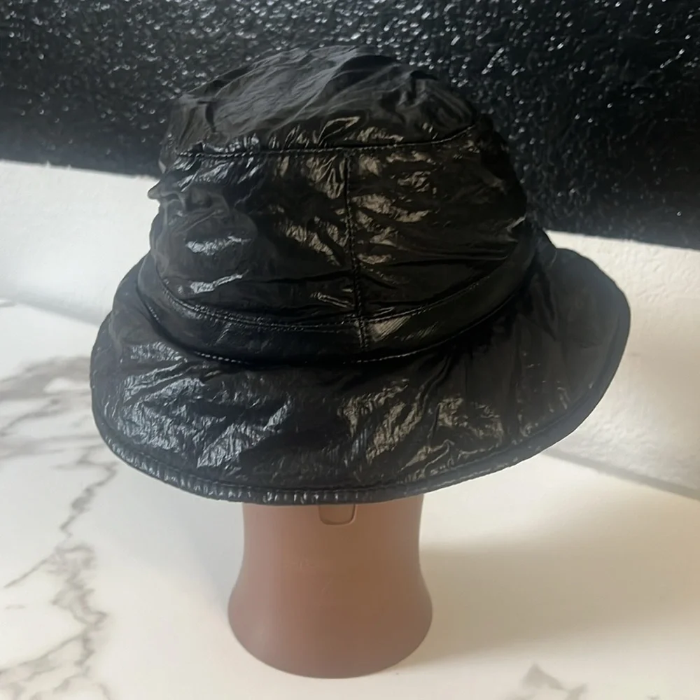 Youth Steven Madden faux leather look vinyl bucket‎ hat in black  Unisex